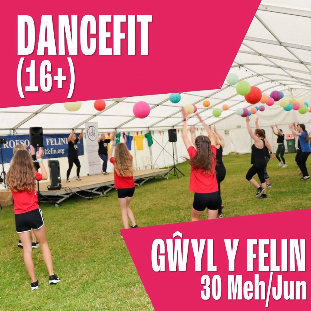 Dancefit for adults poster by Gwyl Felin